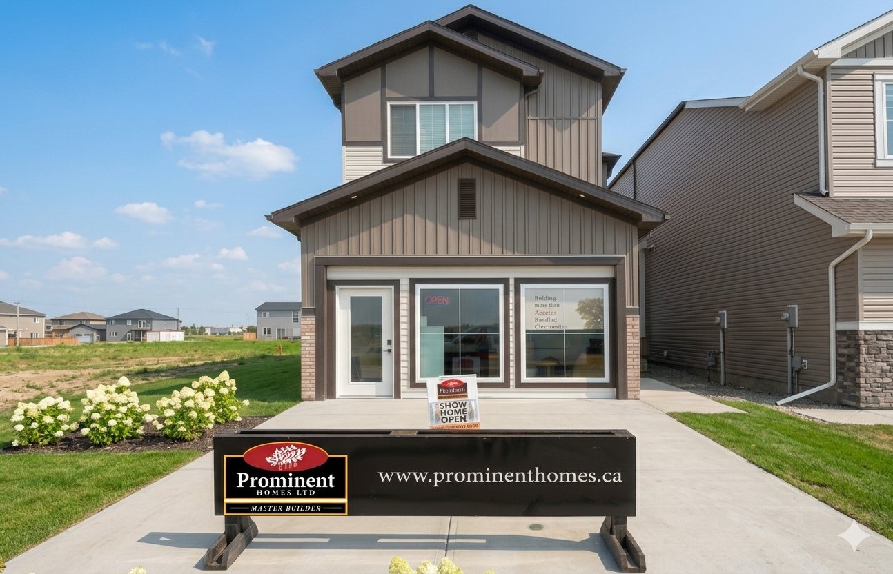 Prominent Homes showhome exterior at Meltwater