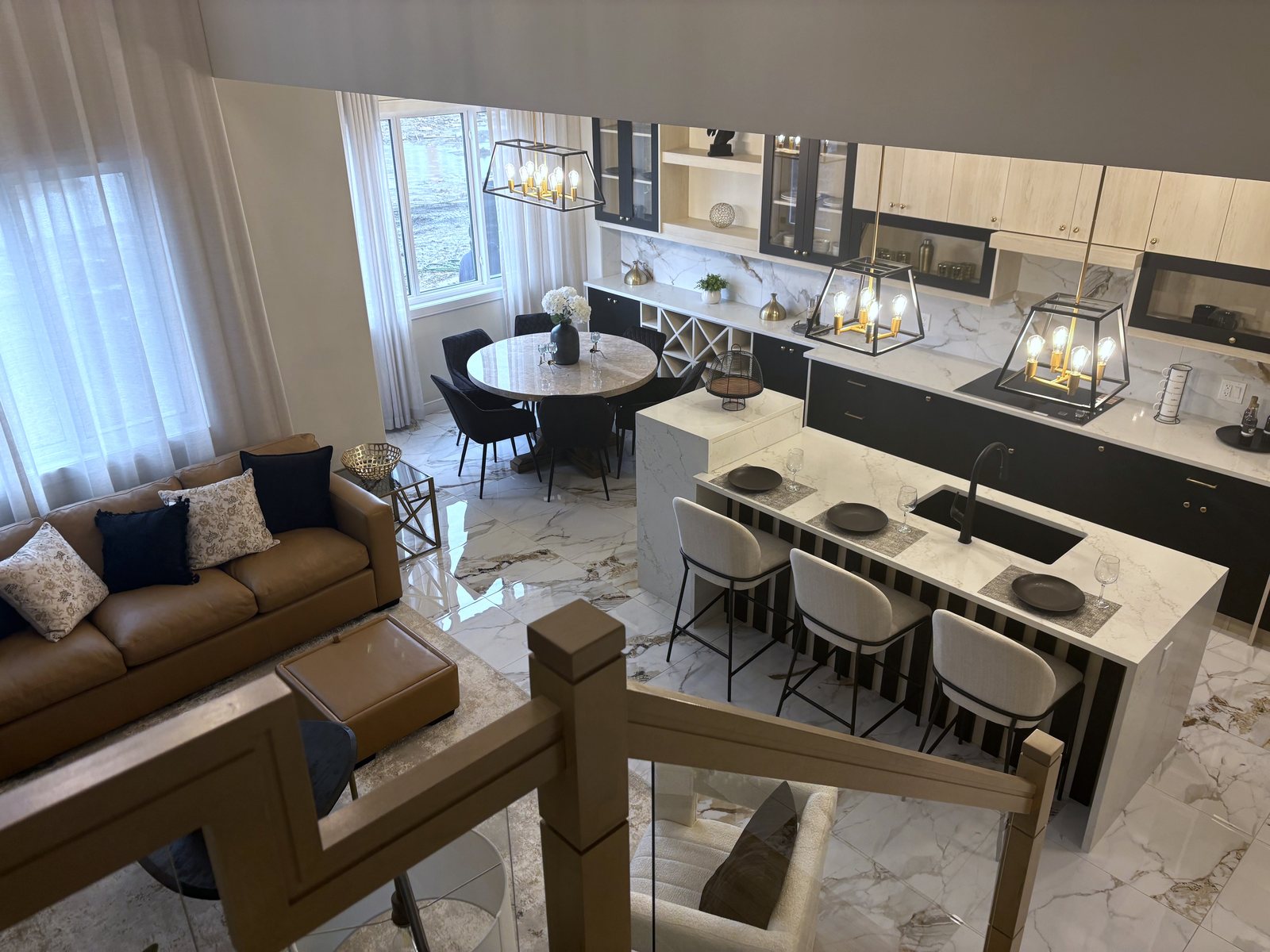 Open-concept living space
